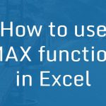 Max function in Excel